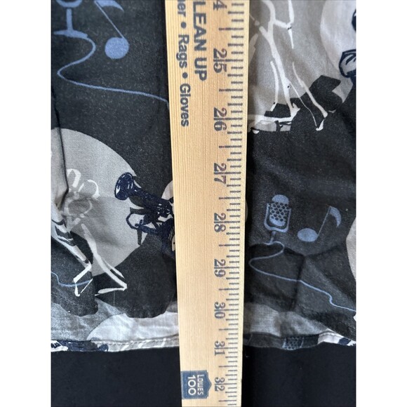 Vintage 80s City Streets Men's L Button Down Shirt Jazz Pattern - Picture 7 of 8